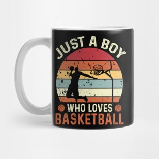 Retro Basketball Lover Boys Basketball Player Mug